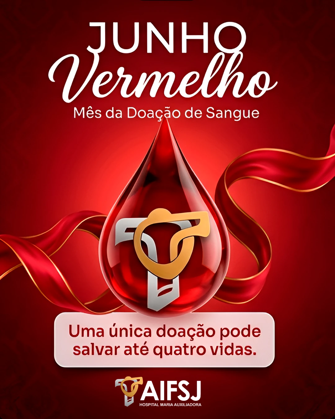 Imagem da notícia: Junho Vermelho 🩸 Doe Sangue, Compartilhe Vida
